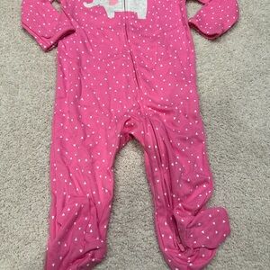 Carter's Pink and White Polka Dot Footie One Piece